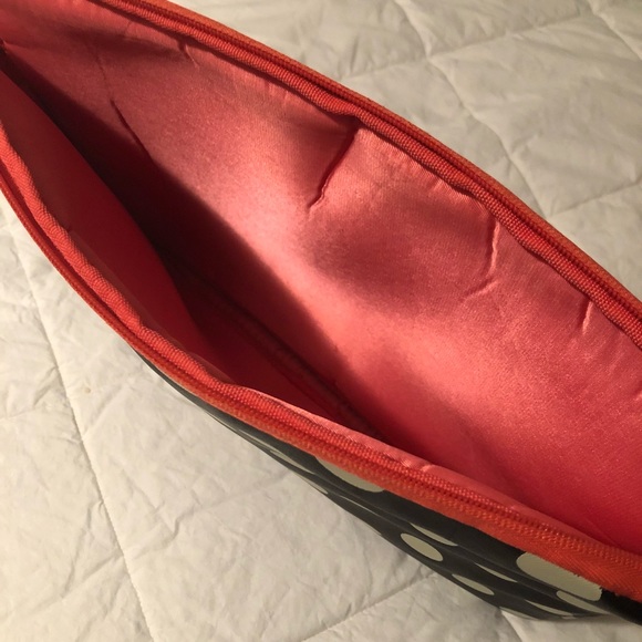 15” Padded Laptop Sleeve w Black & White polkadots - Picture 3 of 4